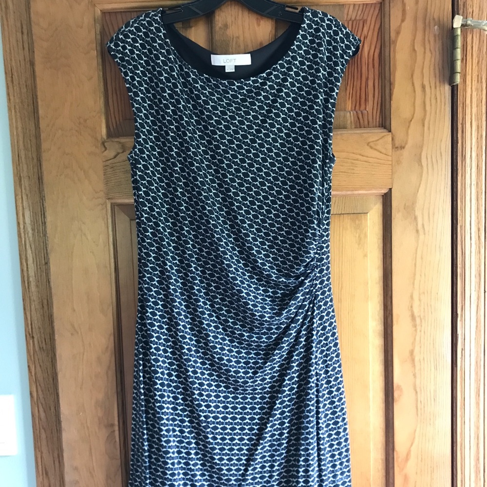 NWOT Loft Blue Print Sleeveless Dress